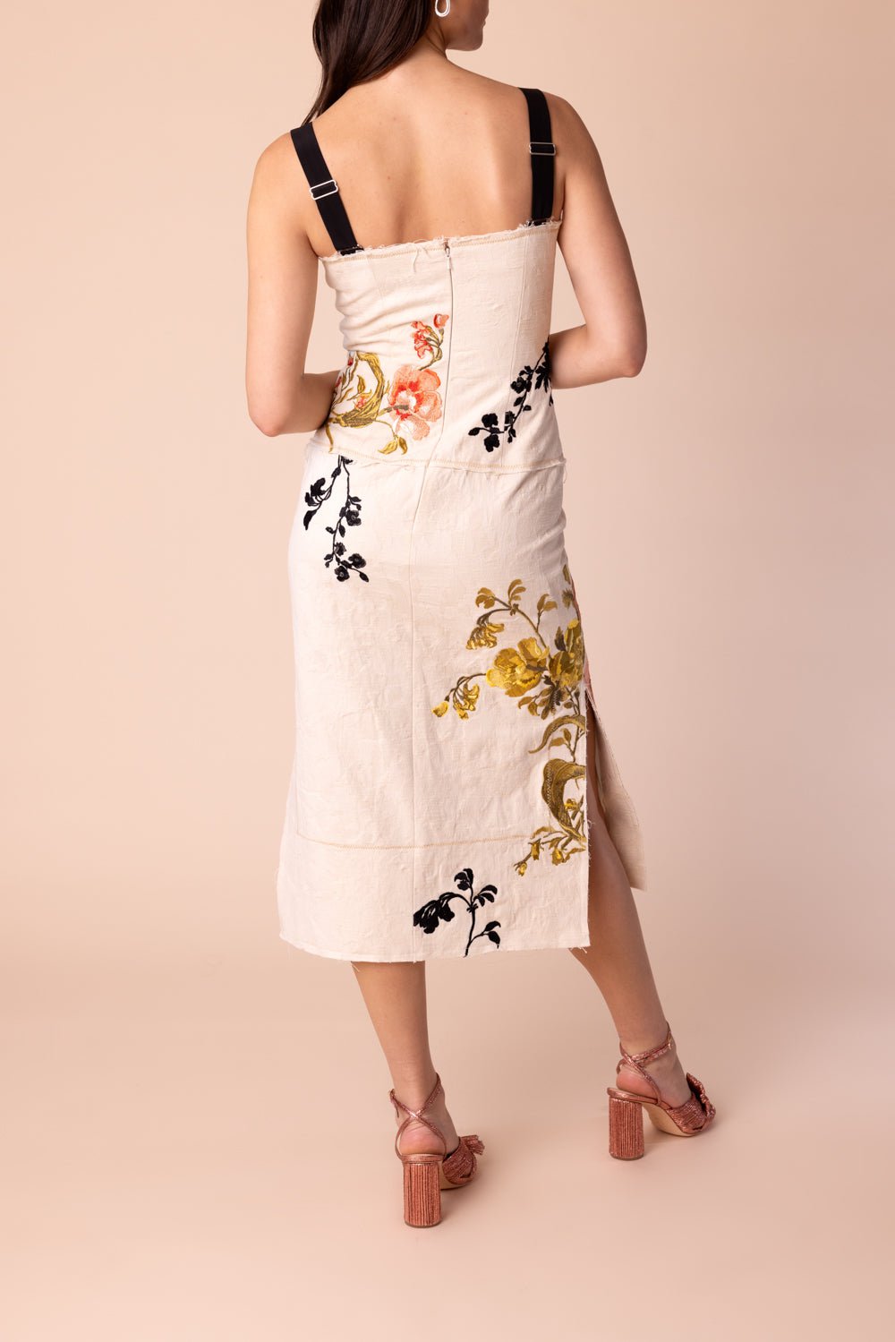 ERDEM-Sleeveless Pencil Cocktail Dress-ECRU