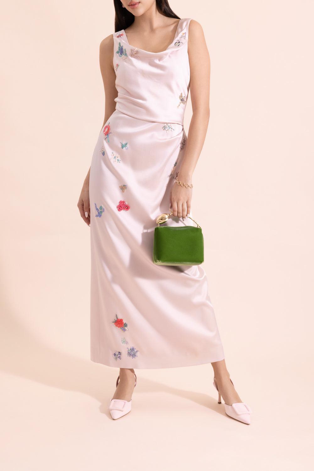 Embellished Sleeveless Cowl Neck Midi Dress-PINK-6-CLOTHINGDRESSCOCKTAIL-ERDEM