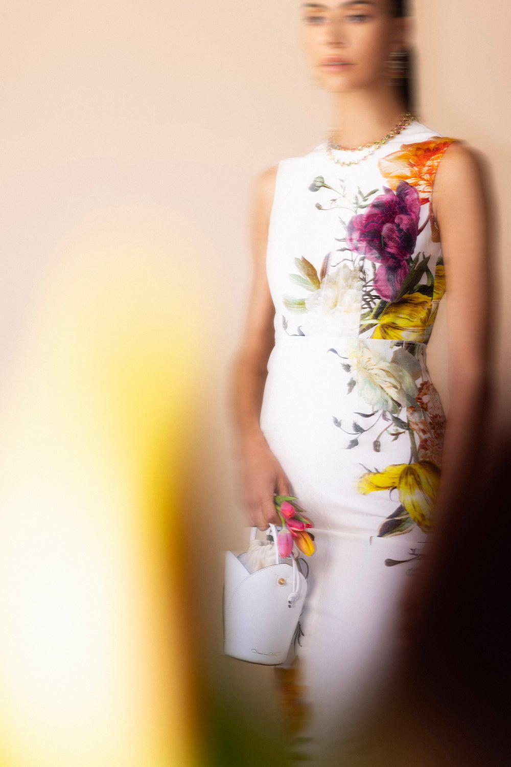 ERDEM-Sleeveless Fitted Midi Dress-