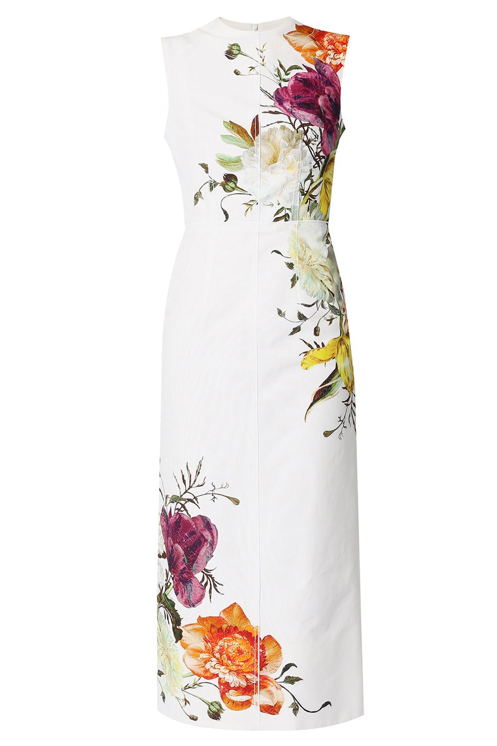 ERDEM-Sleeveless Fitted Midi Dress-
