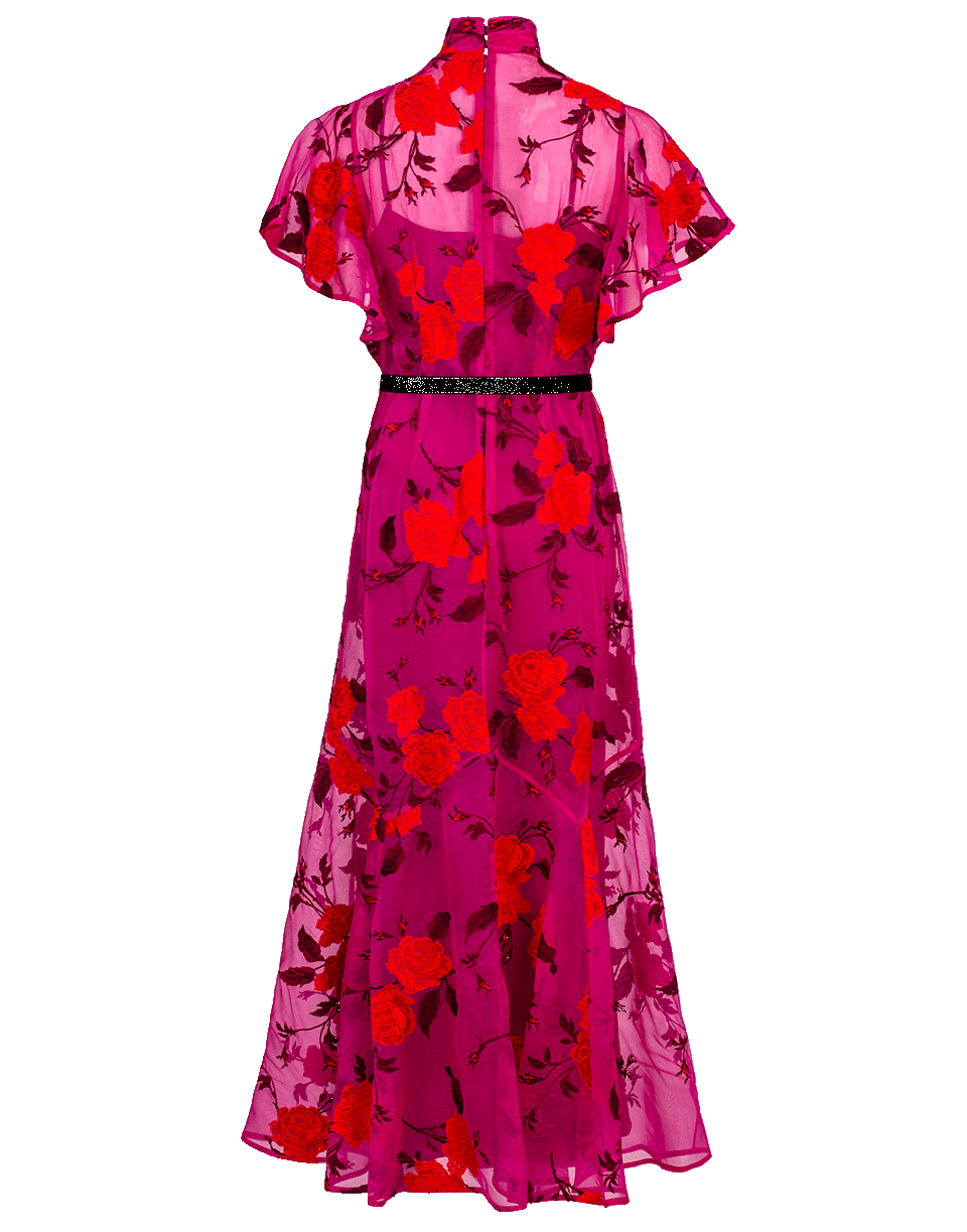 ERDEM-Fudero Celestina Slip Dress-FUCH/RED