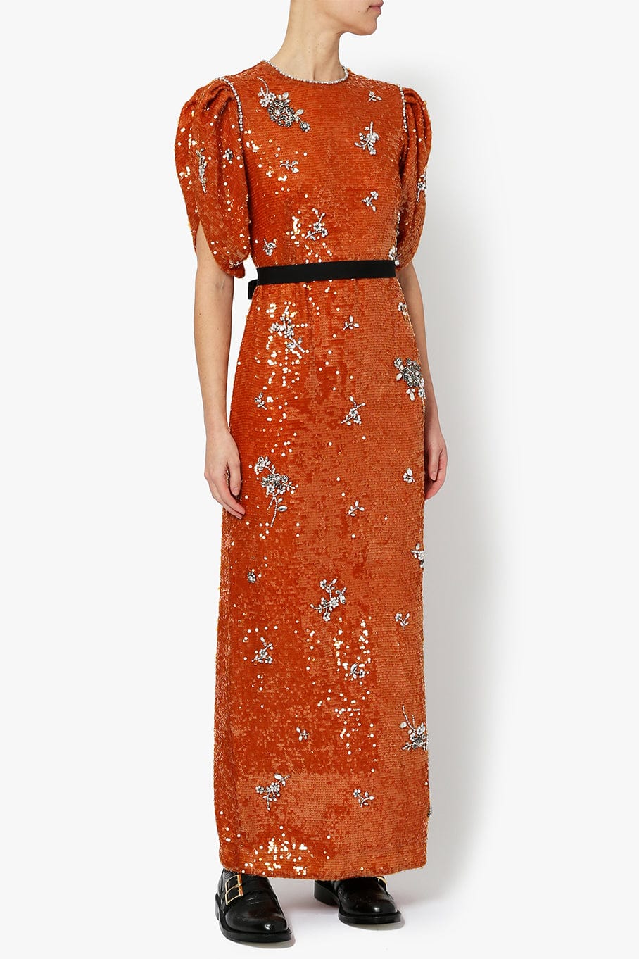 ERDEM-Asteria Cocktail Dress-RUST