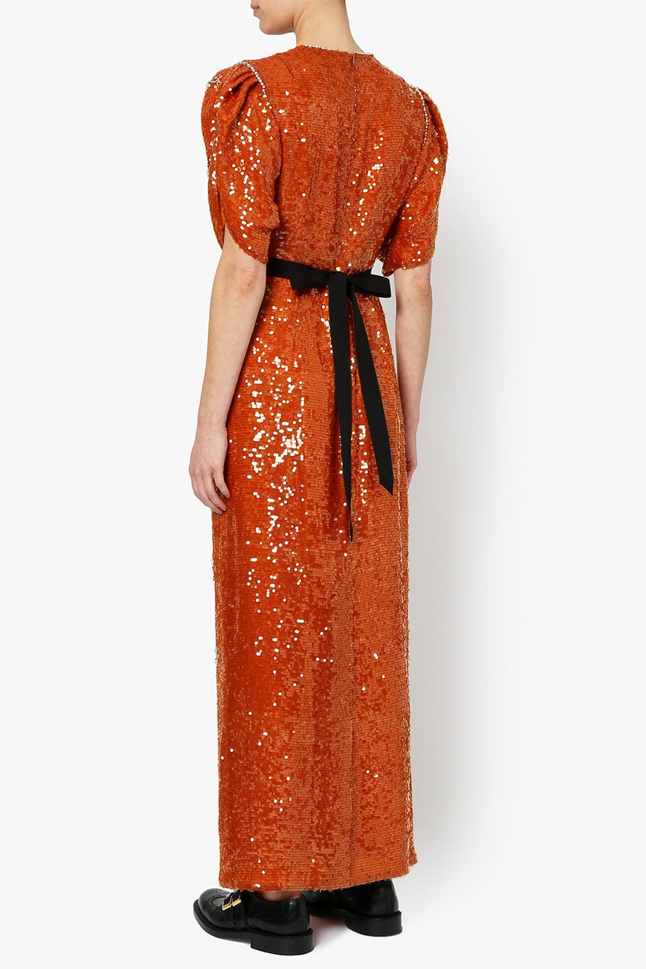 ERDEM-Asteria Cocktail Dress-RUST