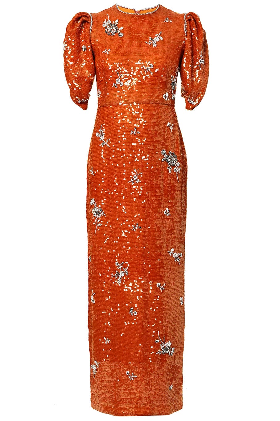 ERDEM-Asteria Cocktail Dress-RUST