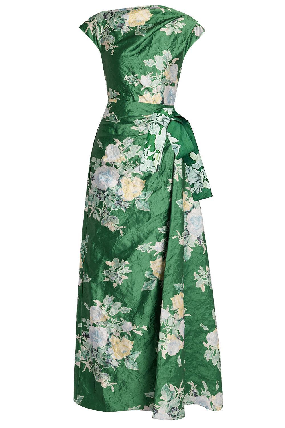  Floral Textured Asymmetric Gown-GREEN-6-CLOTHINGDRESSGOWN-ERDEM 