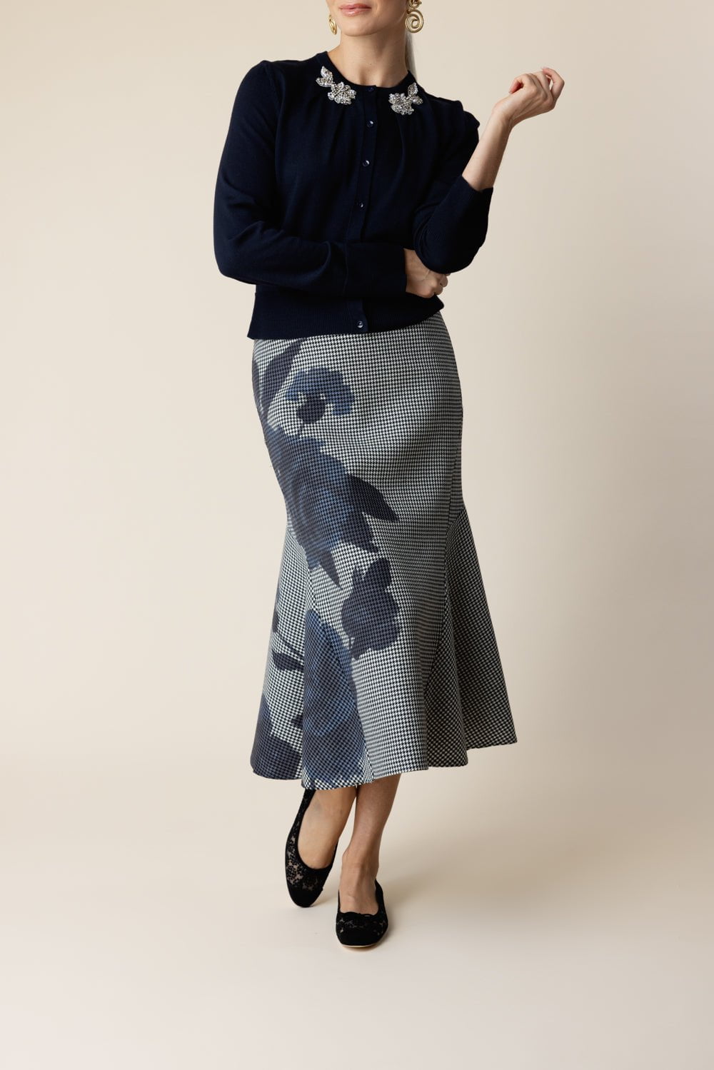 ERDEM-Pencil Flare Skirt-