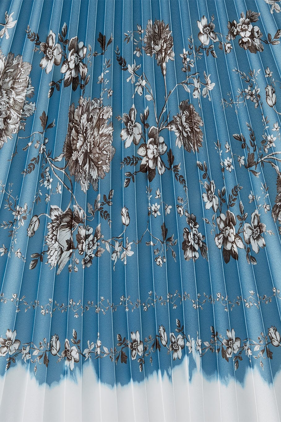 ERDEM-Nesrine Pleated Skirt - Blue-