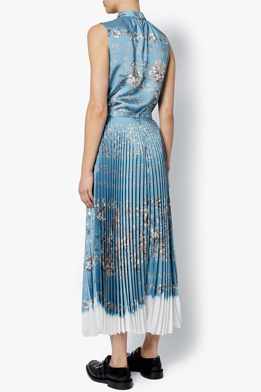 ERDEM-Nesrine Pleated Skirt - Blue-