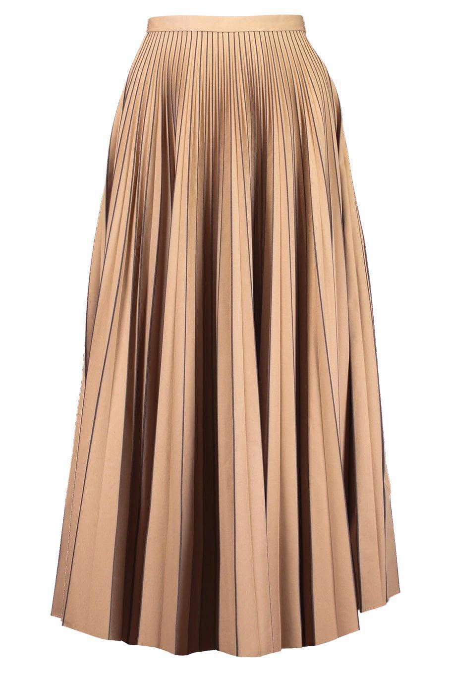 ERDEM-Nesrine Pleated Skirt - Camel-