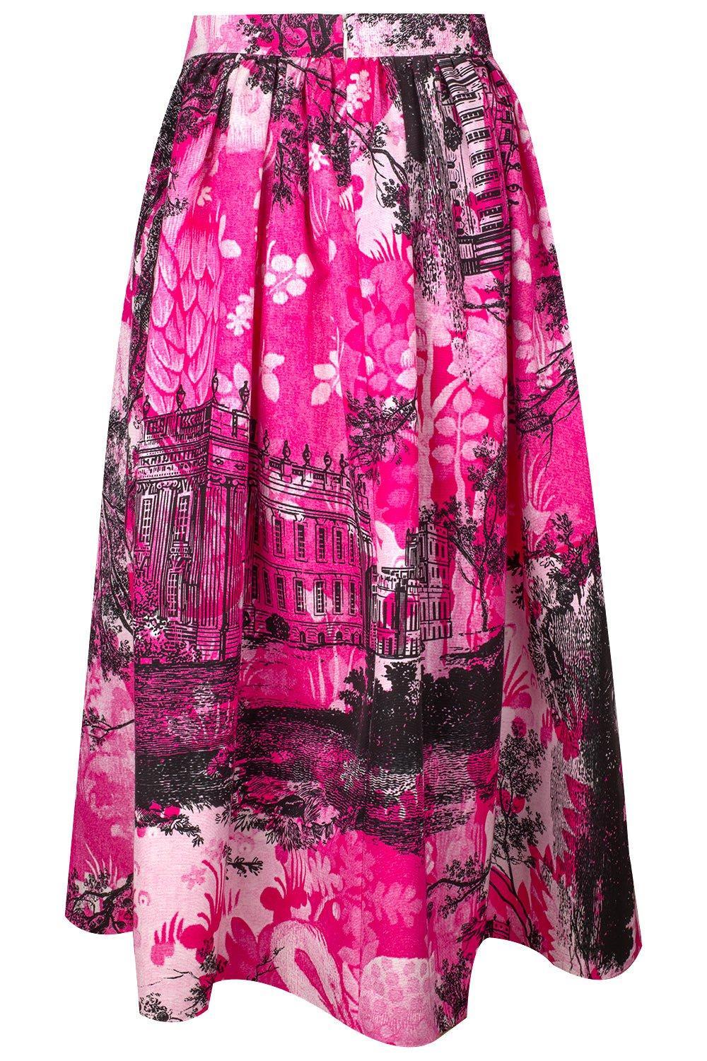ERDEM-Volume Midi Skirt - Cerise-