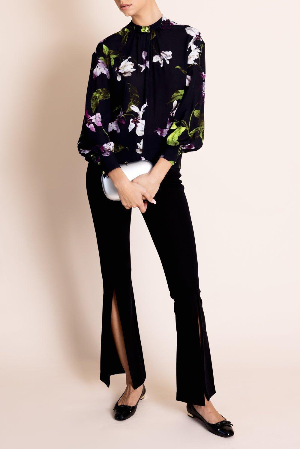 ERDEM-Gathered Sleeve Blouse-