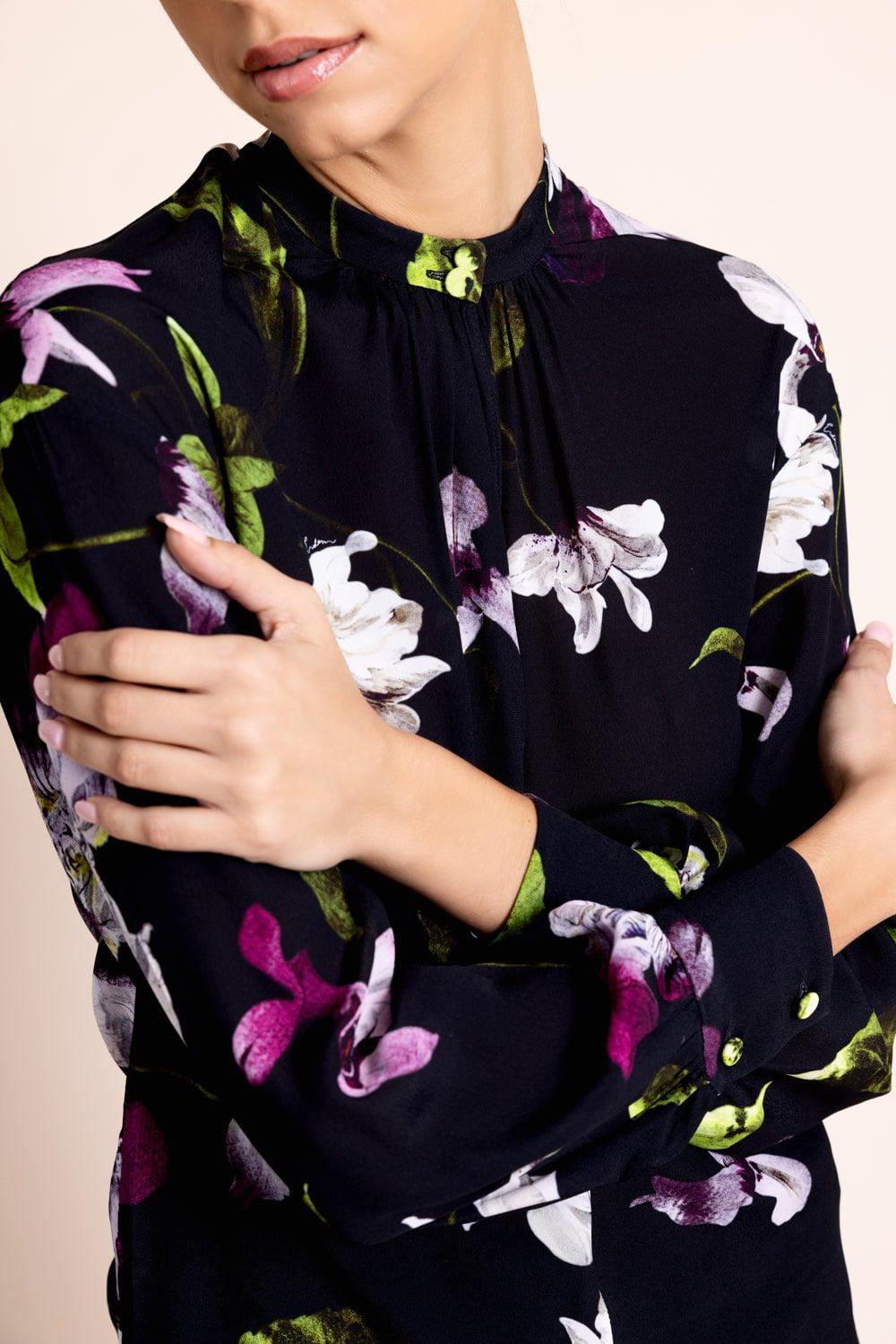 ERDEM-Gathered Sleeve Blouse-