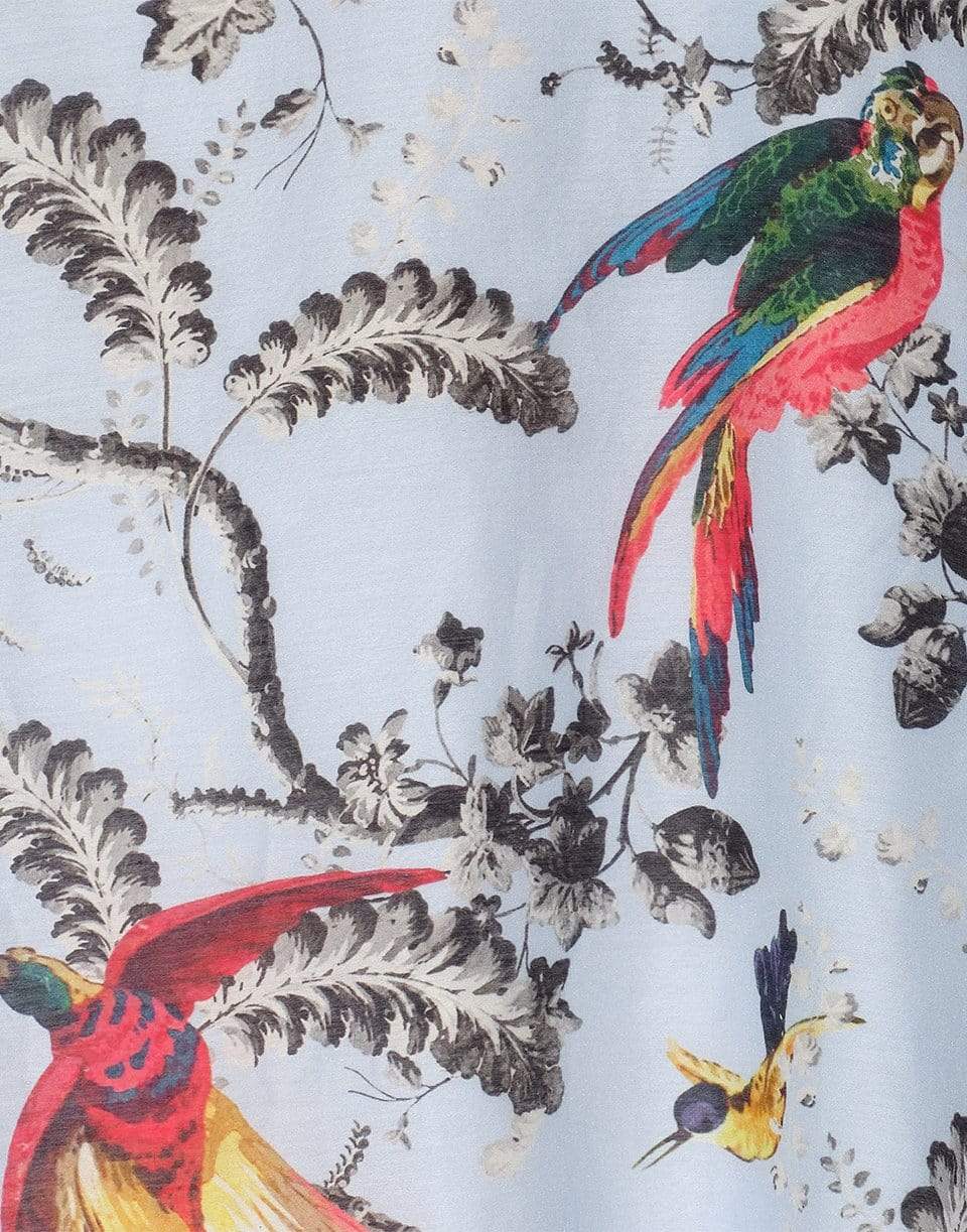 ERDEM-Monaco Top Paisley Parrot Cotton Silk Voile-