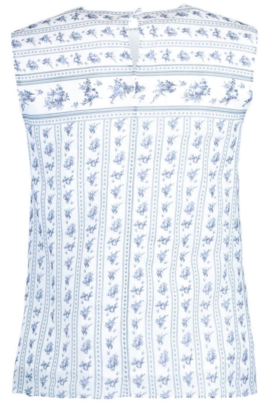 ERDEM-Naomi Sleeveless Crewneck Top-BLUE