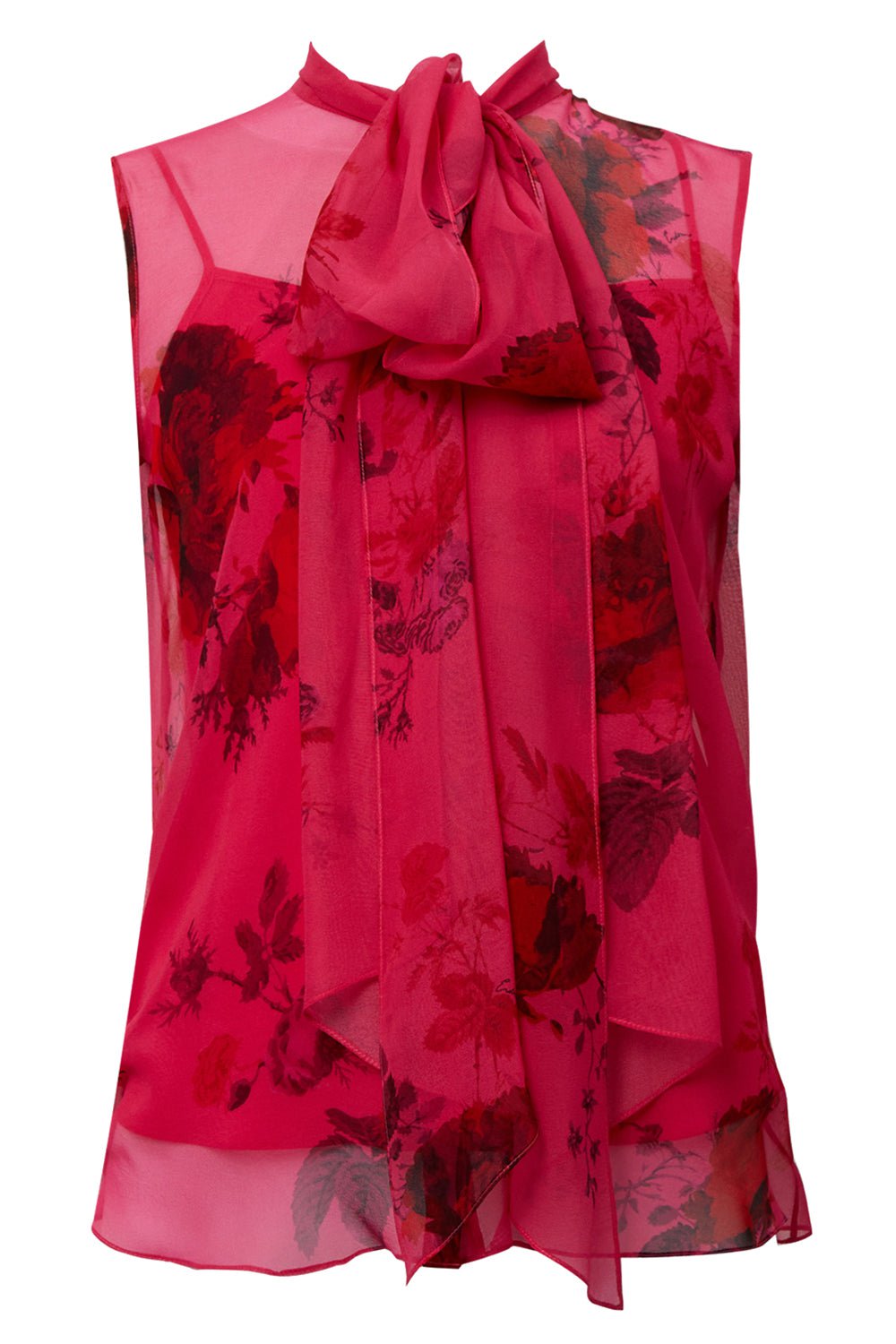 ERDEM-Sleeveless Tie Neck Blouse-