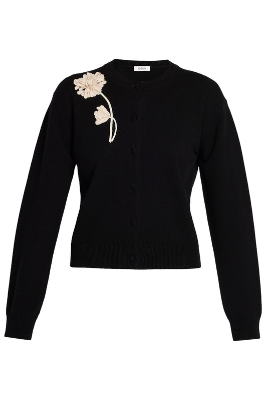 Floral Ribbon Long Sleeve Cardigan