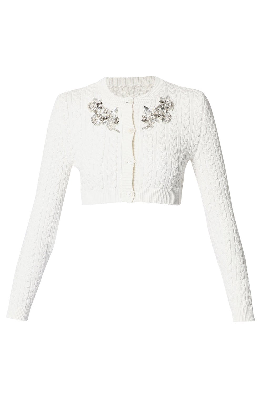 ERDEM-Cropped Embroidered Cardigan-