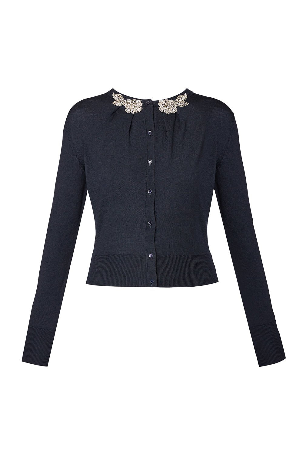 ERDEM-Button Down Cardigan - Navy-