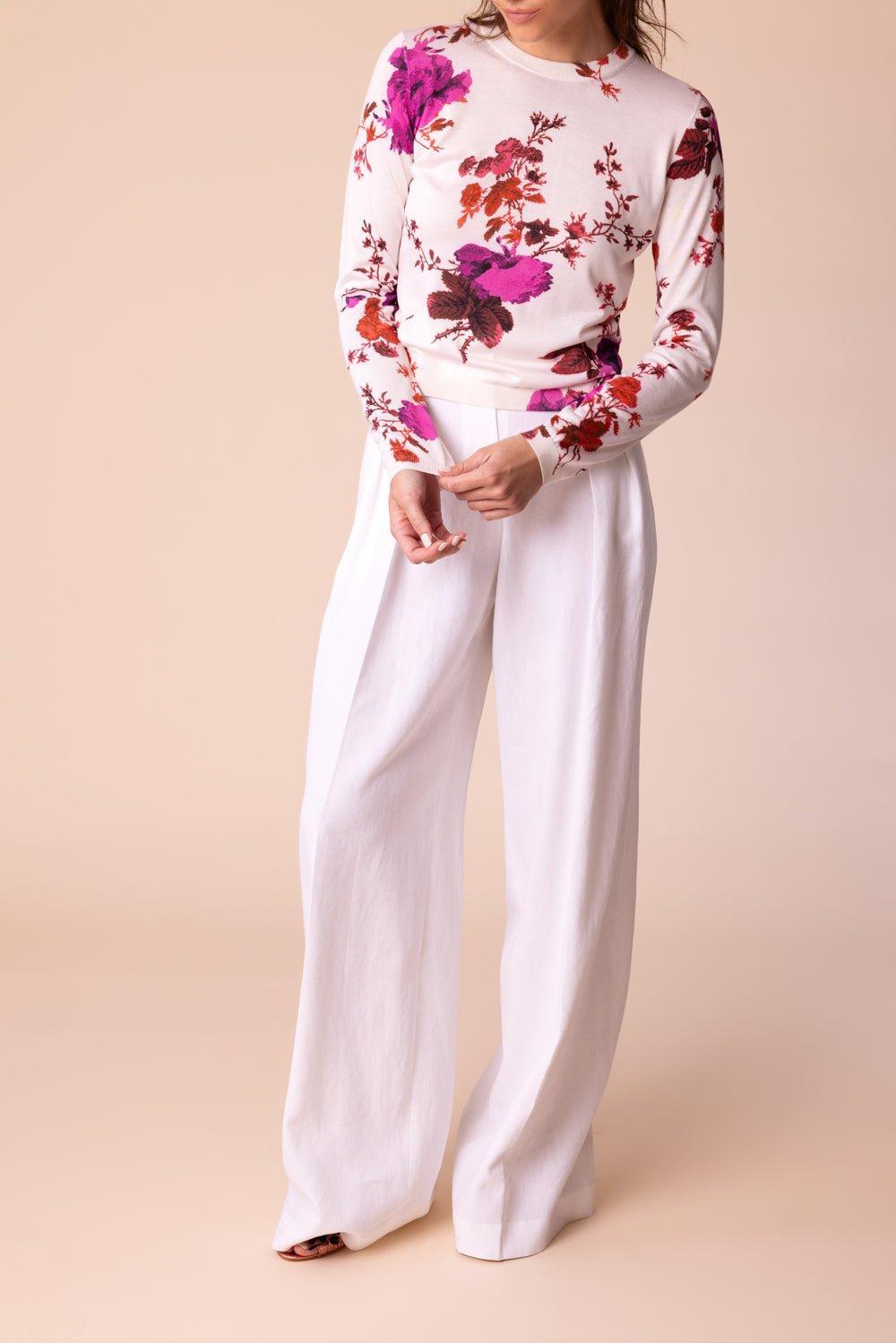 ERDEM-Rose Print Sweater-