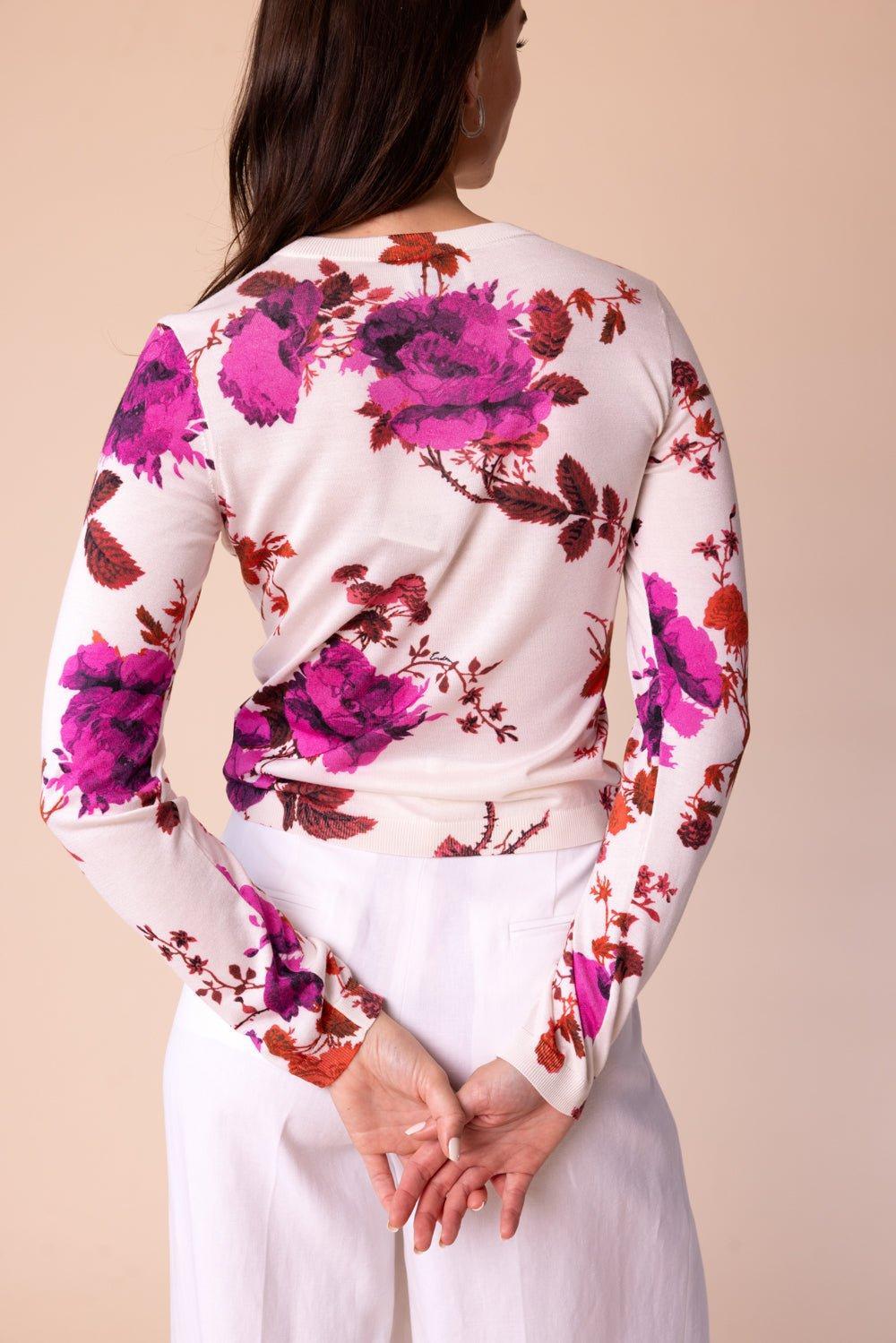 ERDEM-Rose Print Sweater-
