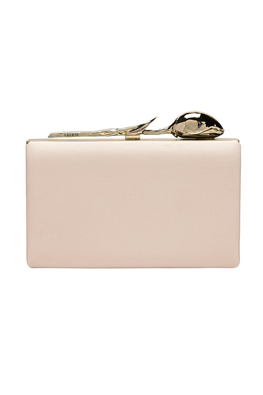 Bloom Clutch - Champagne Satin