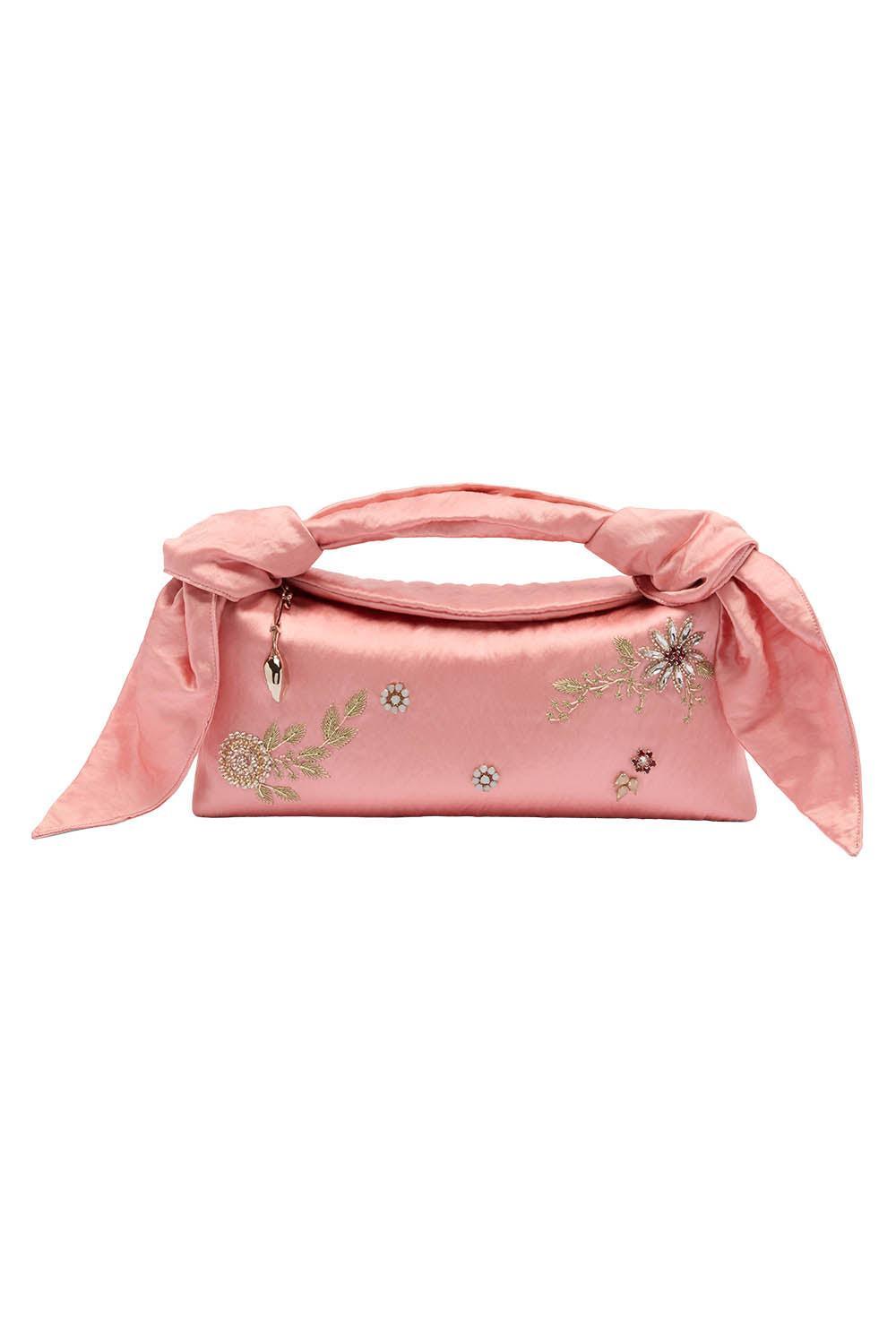 Embellished East West Bloom Bag - Peony-PINK-HANDBAGTOP HANDLE-ERDEM