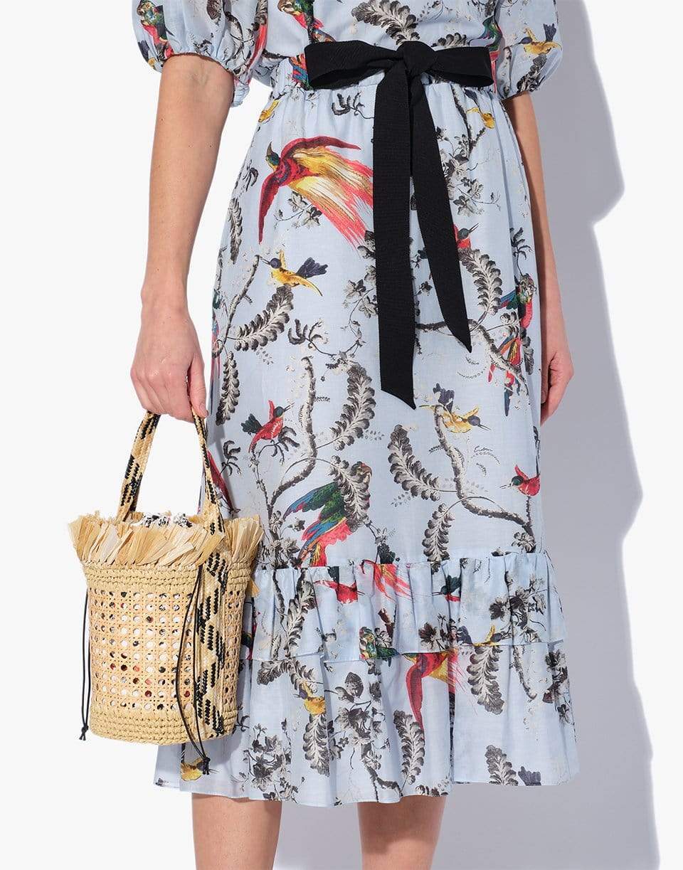 ERDEM-Straw Bucket Bag Rattan-STRAW