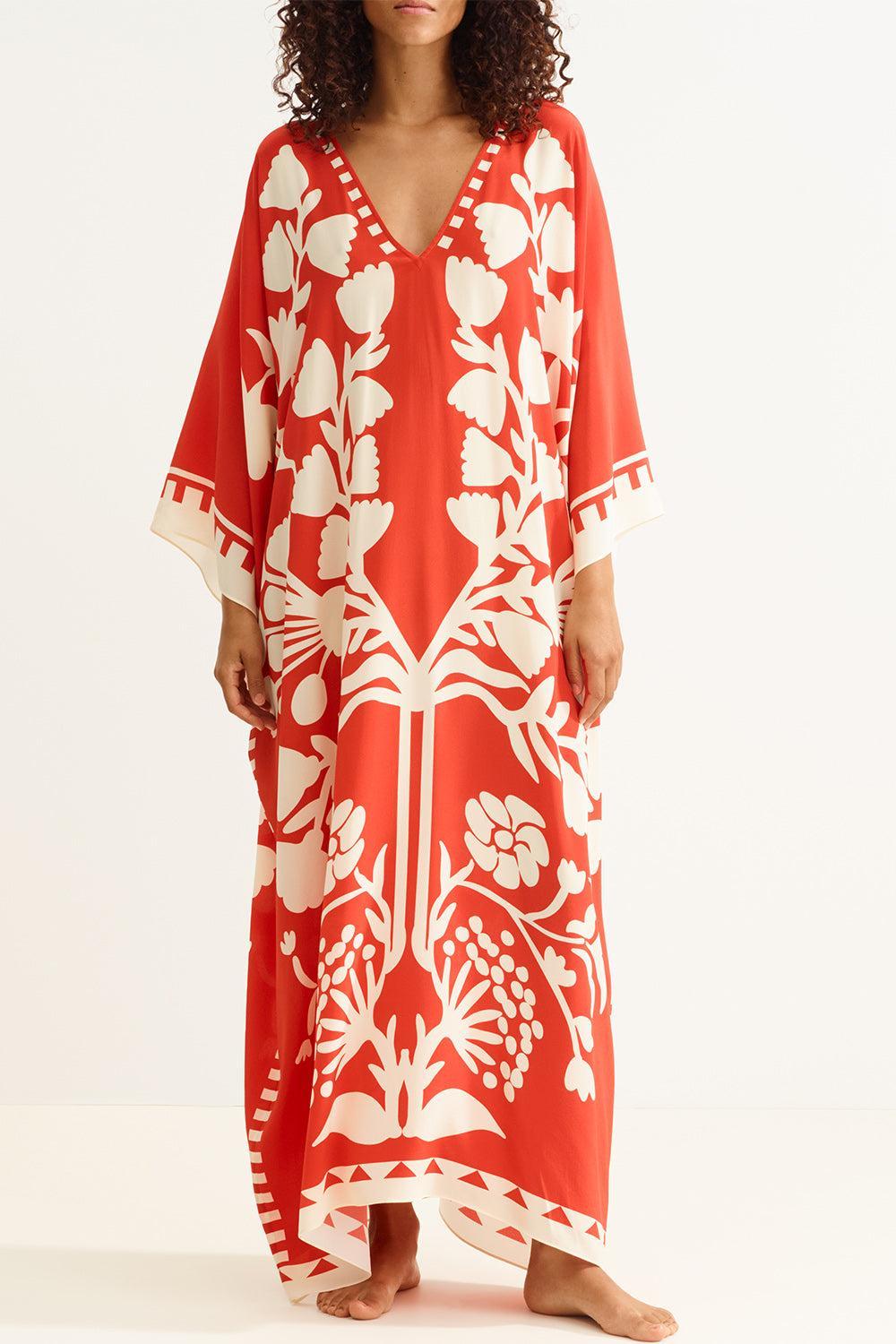 Holi Kaftan-RED-O/S-CLOTHINGSWIM-ERES