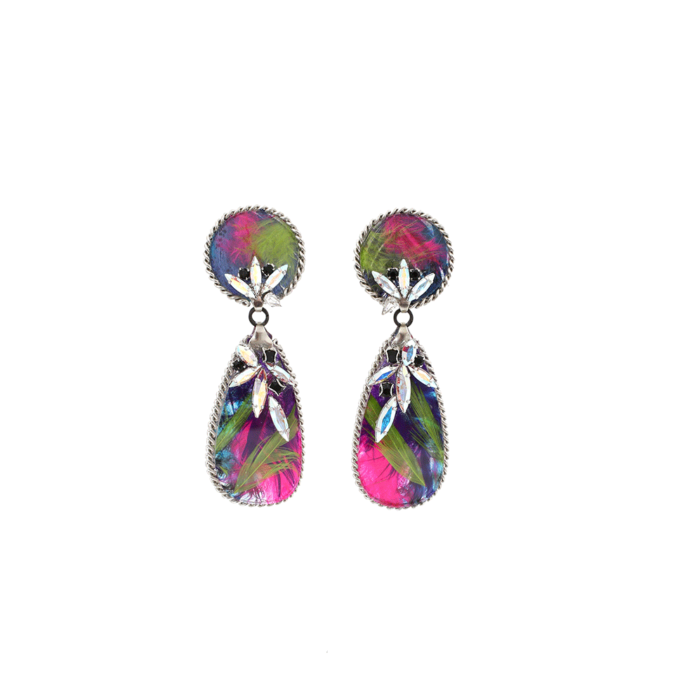 ERICKSON BEAMON-Bird Of Prey Drop Earrings-BLUE