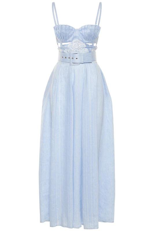 ERMANNO SCERVINO-Lace Applique Cutout Maxi Dress-