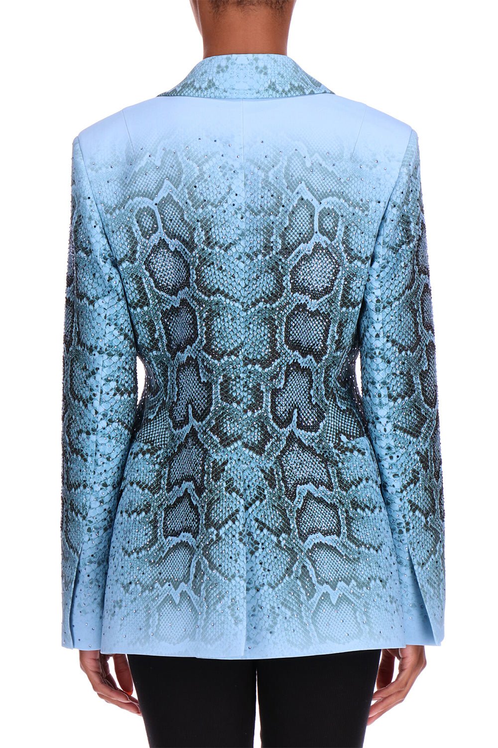 ERMANNO SCERVINO-Snake Print Double Breasted Jacket-