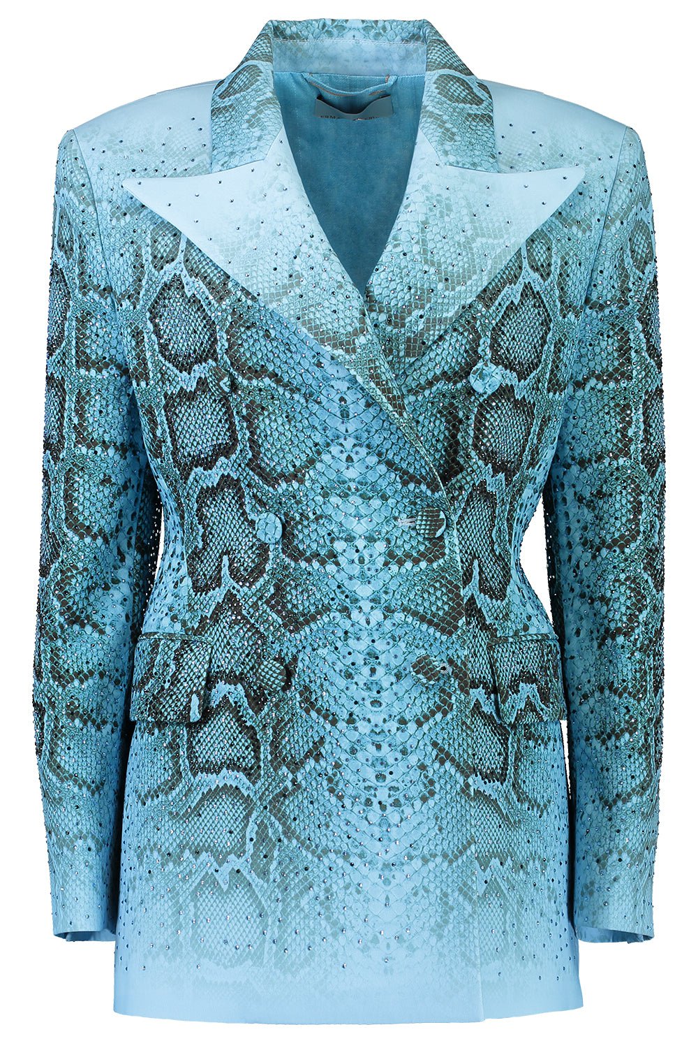 ERMANNO SCERVINO-Snake Print Double Breasted Jacket-