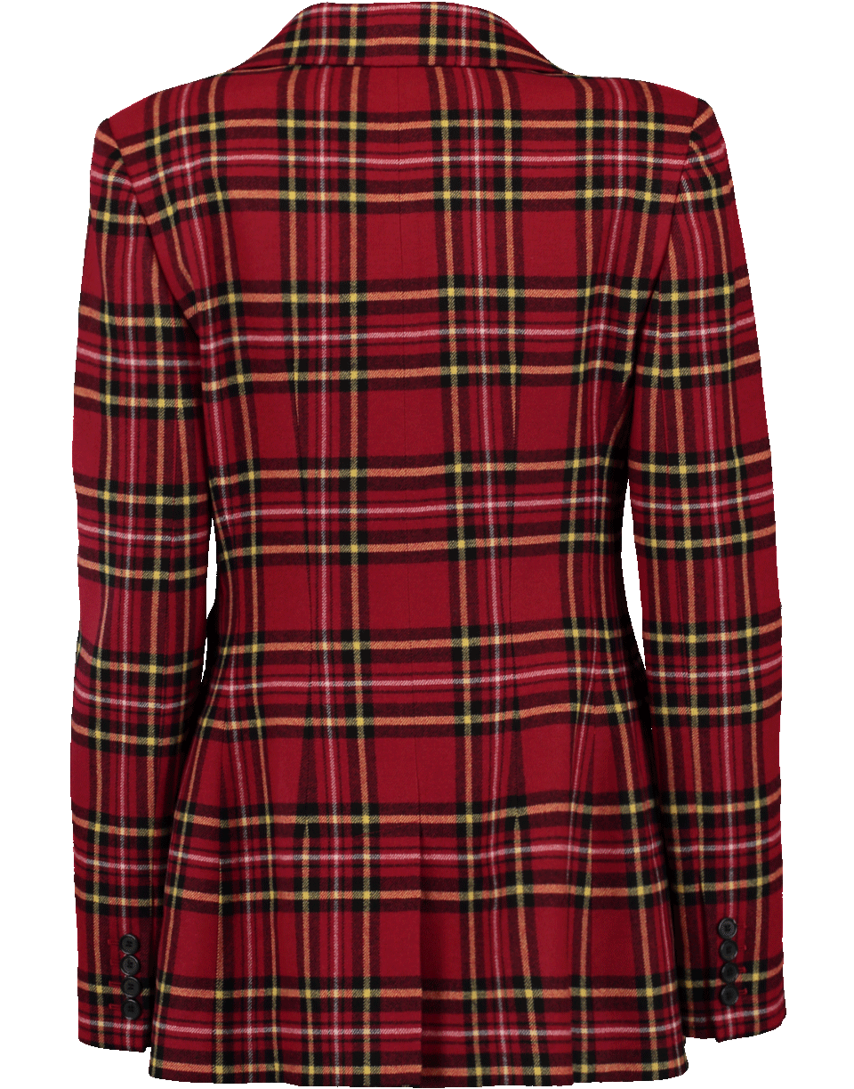 ERMANNO SCERVINO-Flower Embroidered Plaid Jacket-