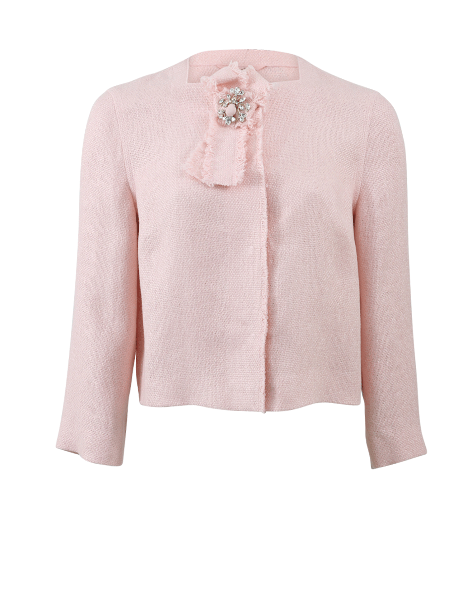 ERMANNO SCERVINO-Crop Linen Jacket-