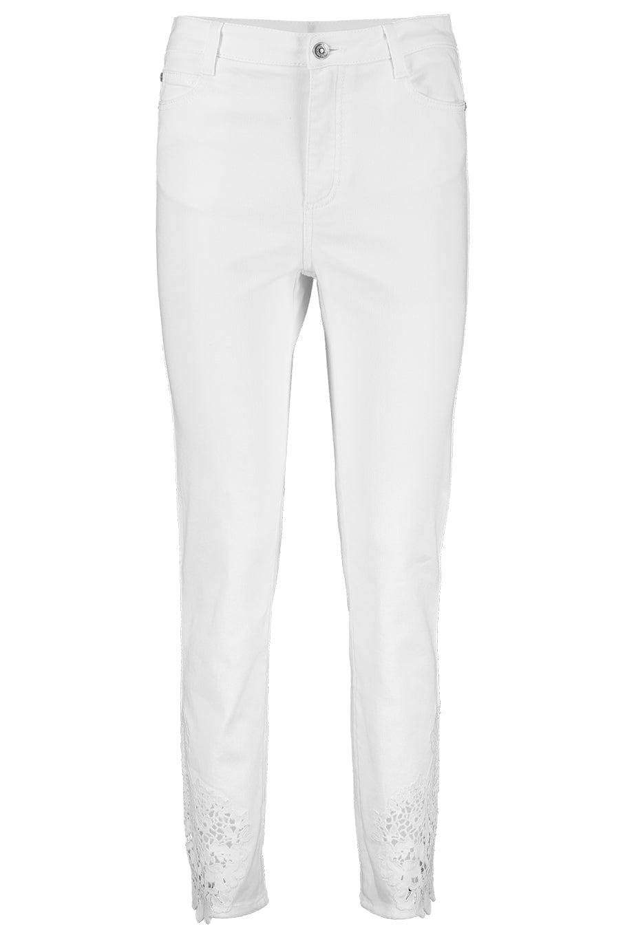 ERMANNO SCERVINO-Denim With Lace Slim Trousers-