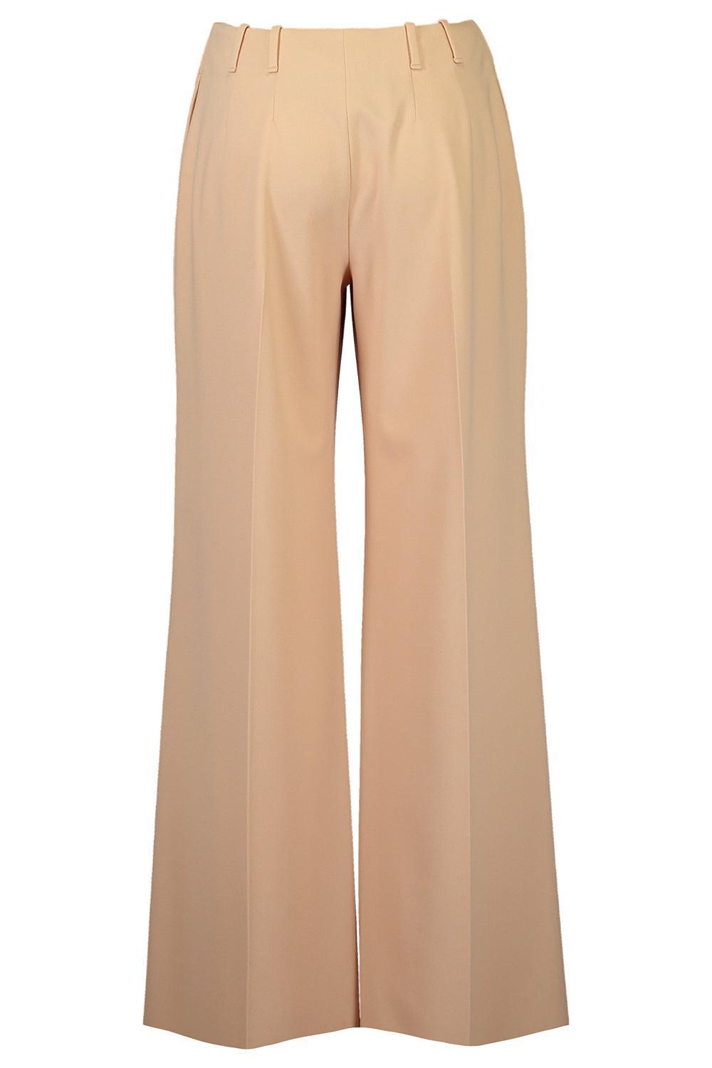 Wide Leg Pant - Toasted Almond-BROWN-40-CLOTHINGPANTWIDE LEG-ERMANNO SCERVINO