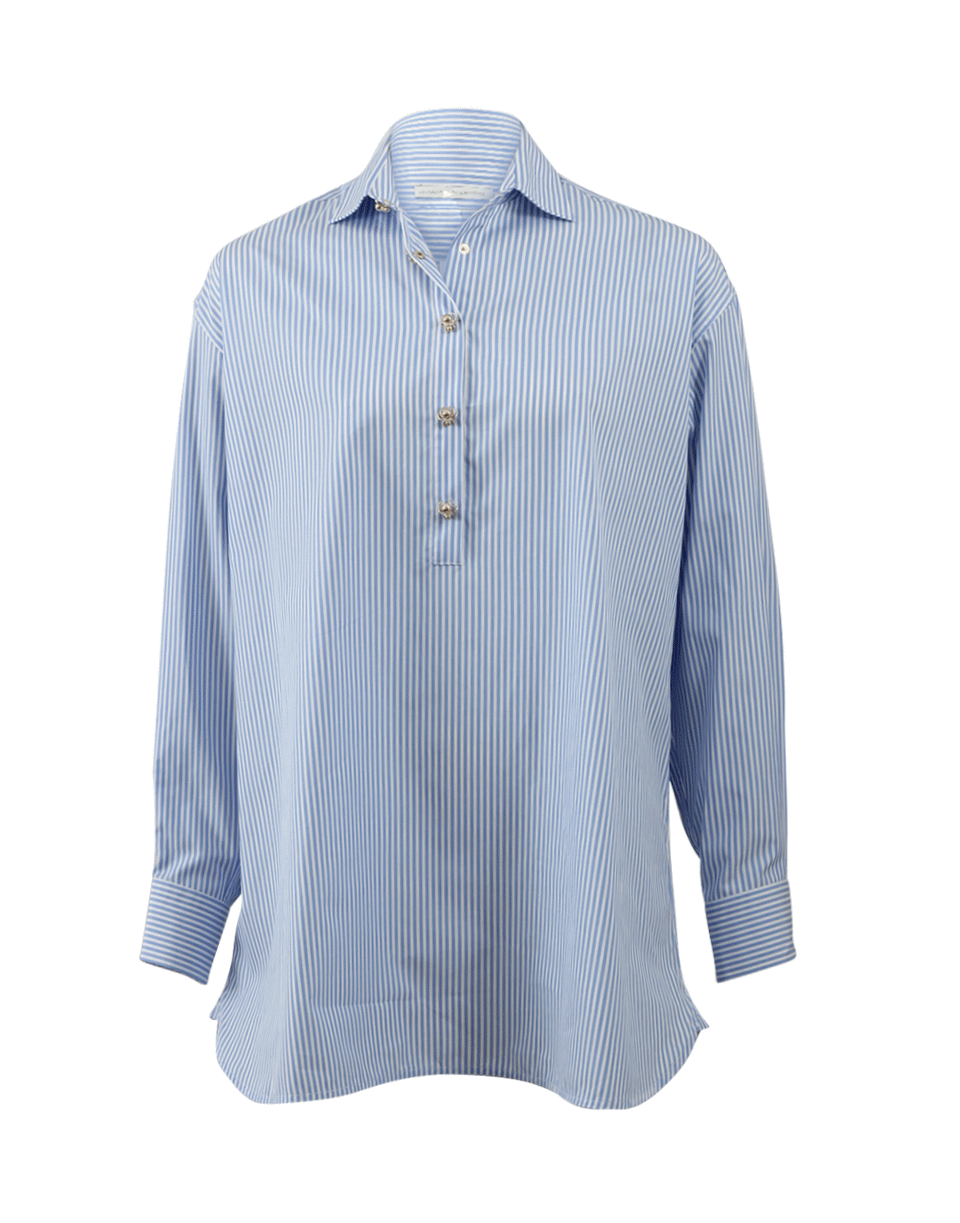 ERMANNO SCERVINO-Stripe Henley Blouse-