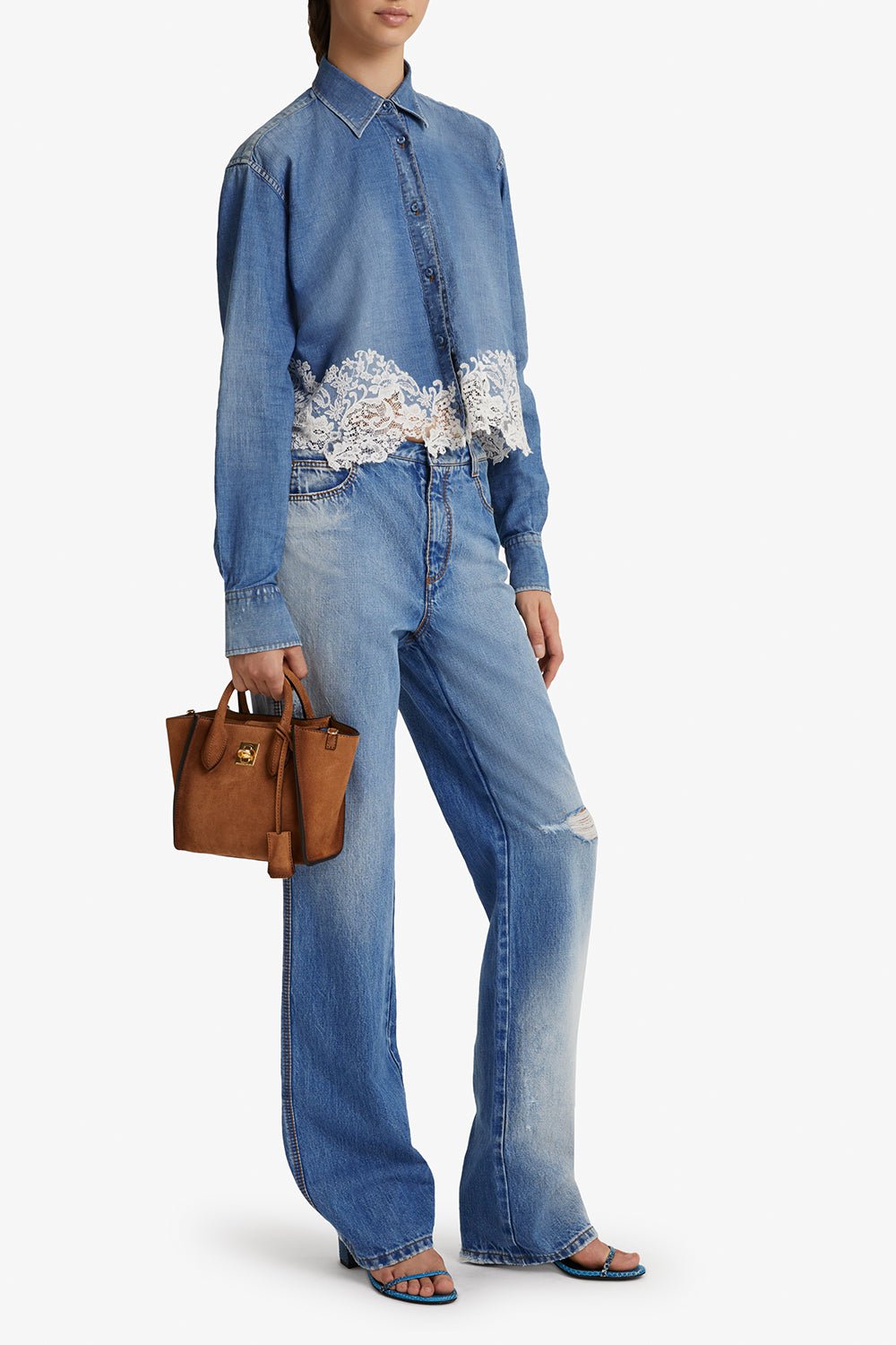 ERMANNO SCERVINO-Lace Detail Blouse-