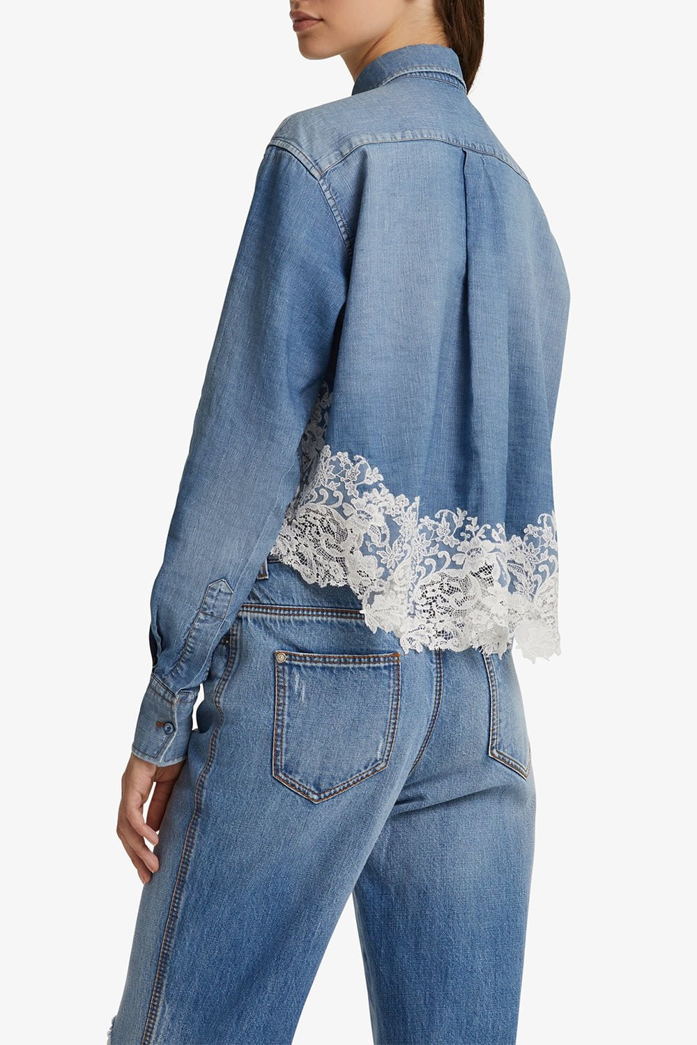 ERMANNO SCERVINO-Lace Detail Blouse-