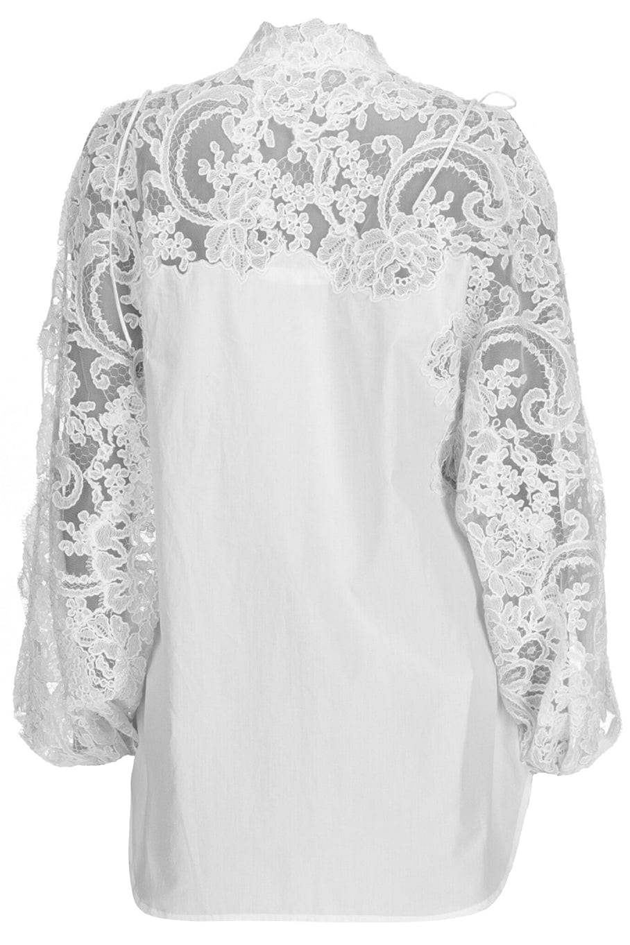 ERMANNO SCERVINO-Long Sleeve Button Up Shirt With Lace-