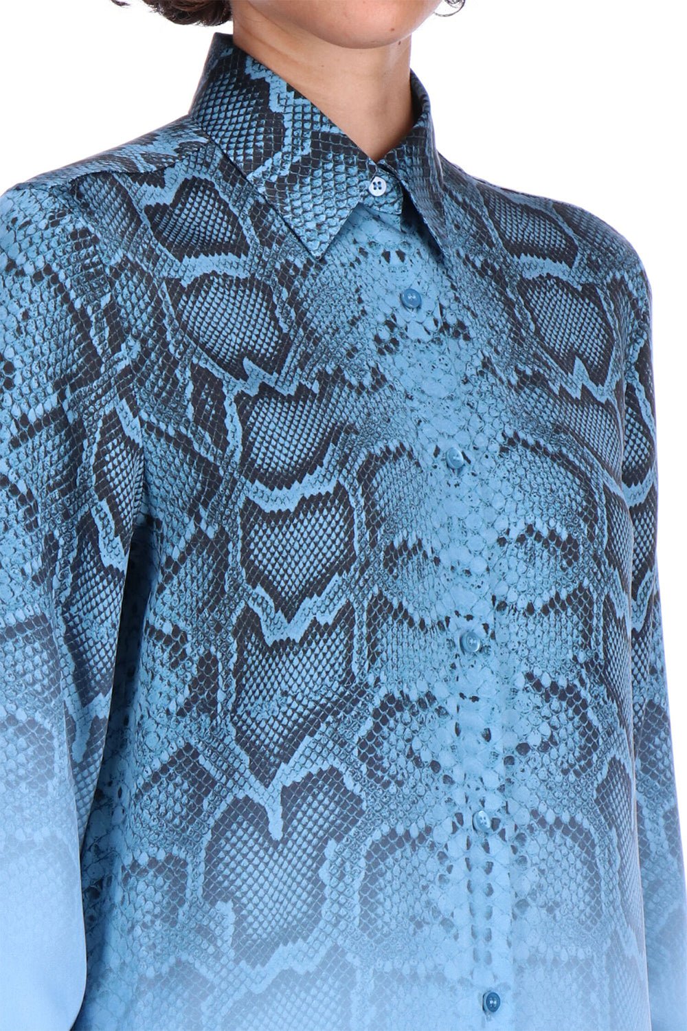 ERMANNO SCERVINO-Snake Print Long Sleeve Shirt - Pitone-