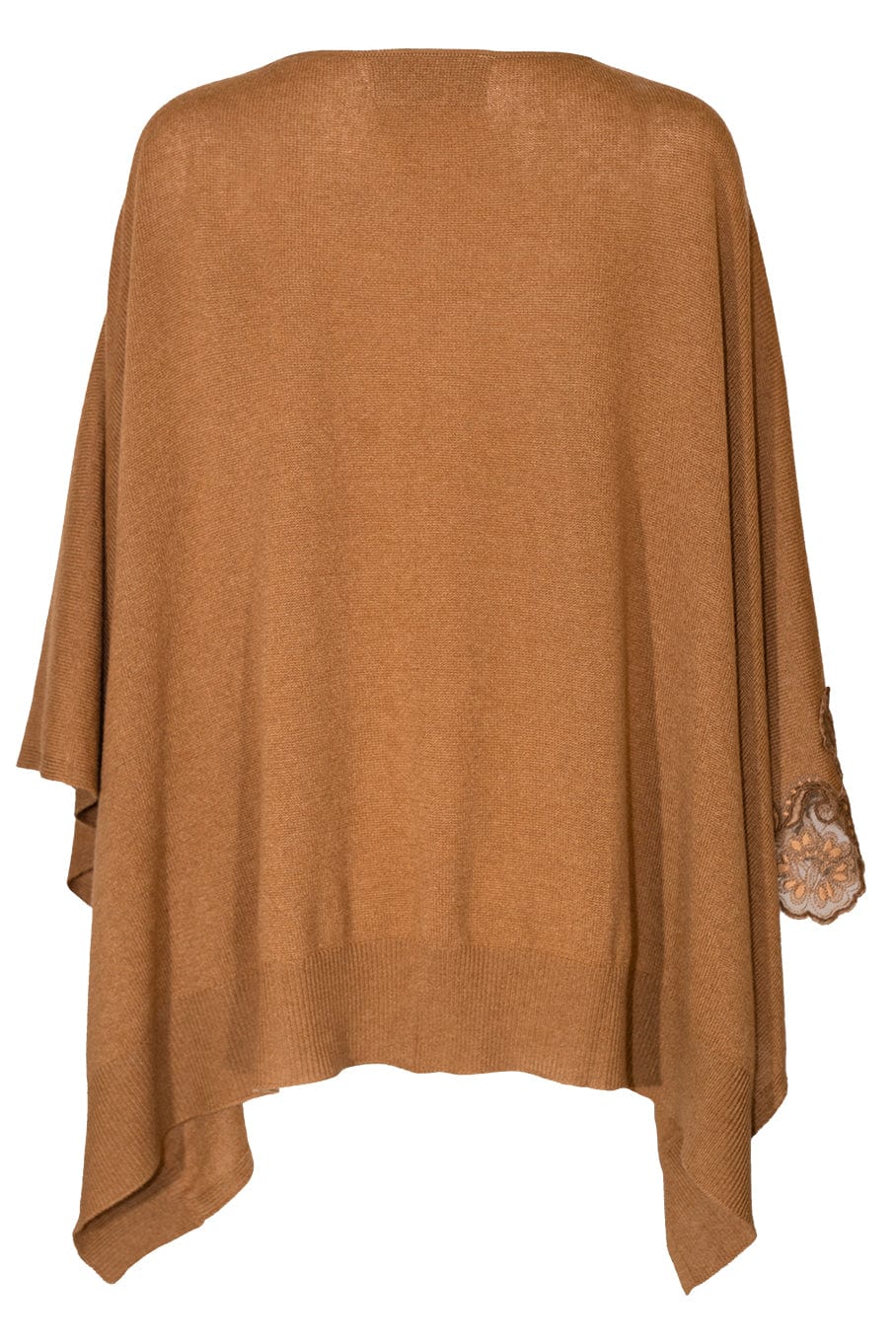 ERMANNO SCERVINO-Long Wrap With Lace Detail - Camel-CAMEL