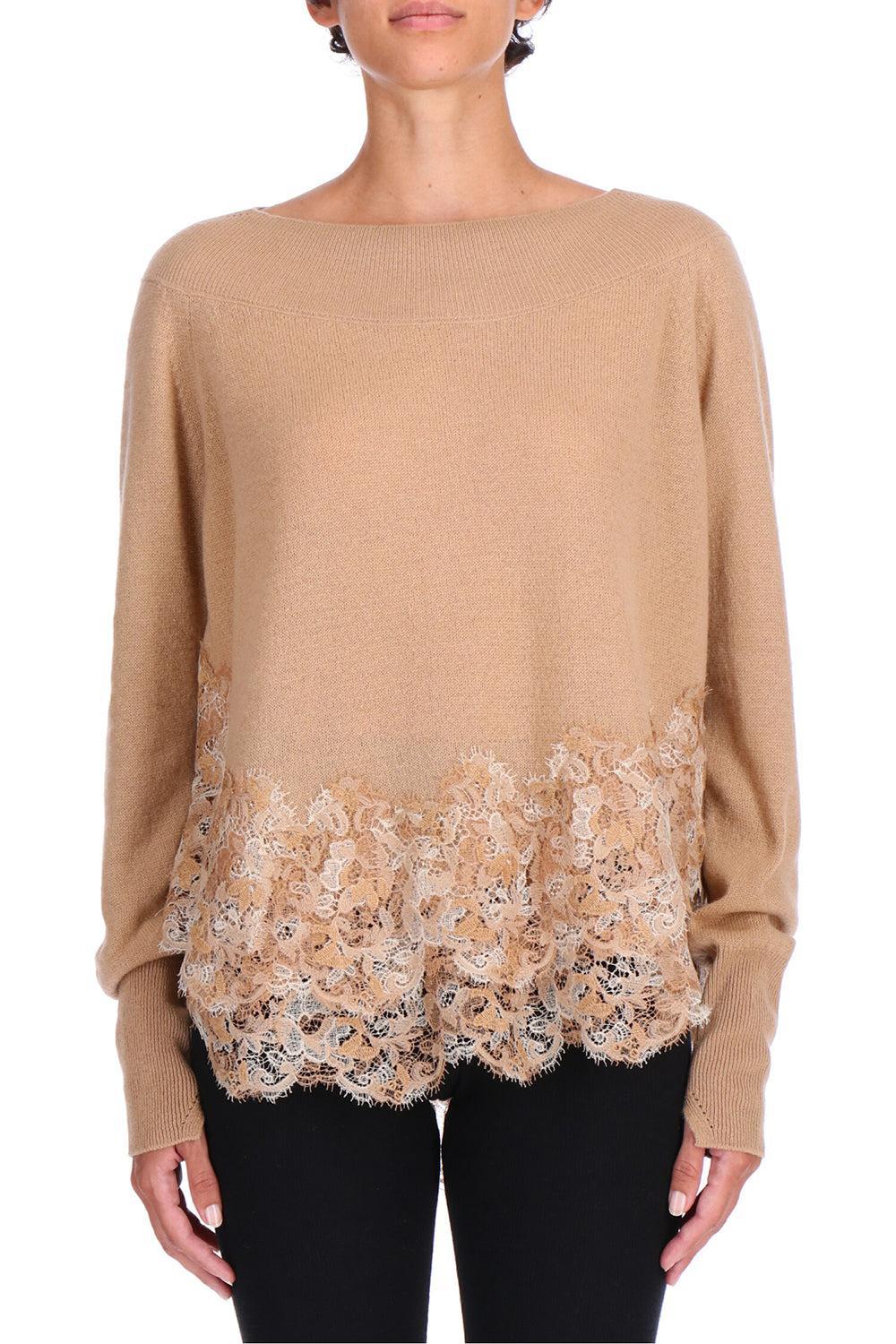 Embroidered Boatneck Sweater-WHTALYSS-38-CLOTHINGTOPKNITS-ERMANNO SCERVINO