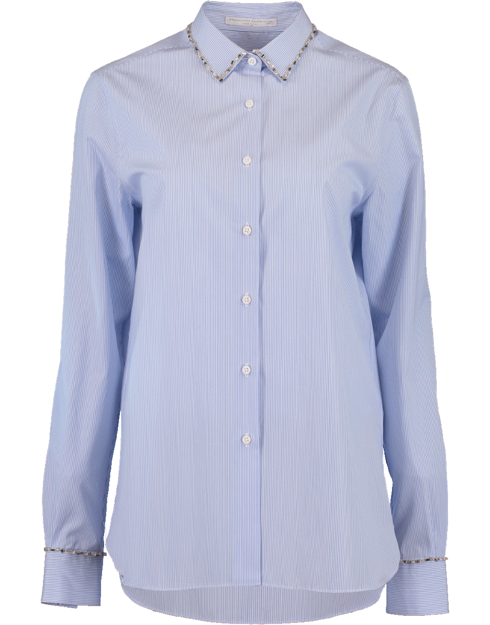 ERMANNO SCERVINO-Crystal Embellished Blouse-