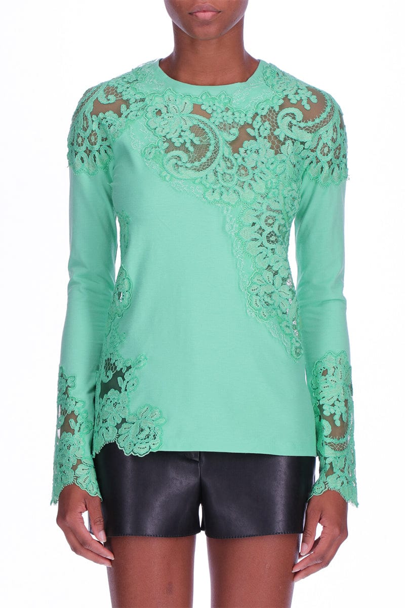 Ermanno Scervino Tシャツ　レース Long Sleeve Lace T Shirt | ERMANNO SCERVINO – Marissa Collections
