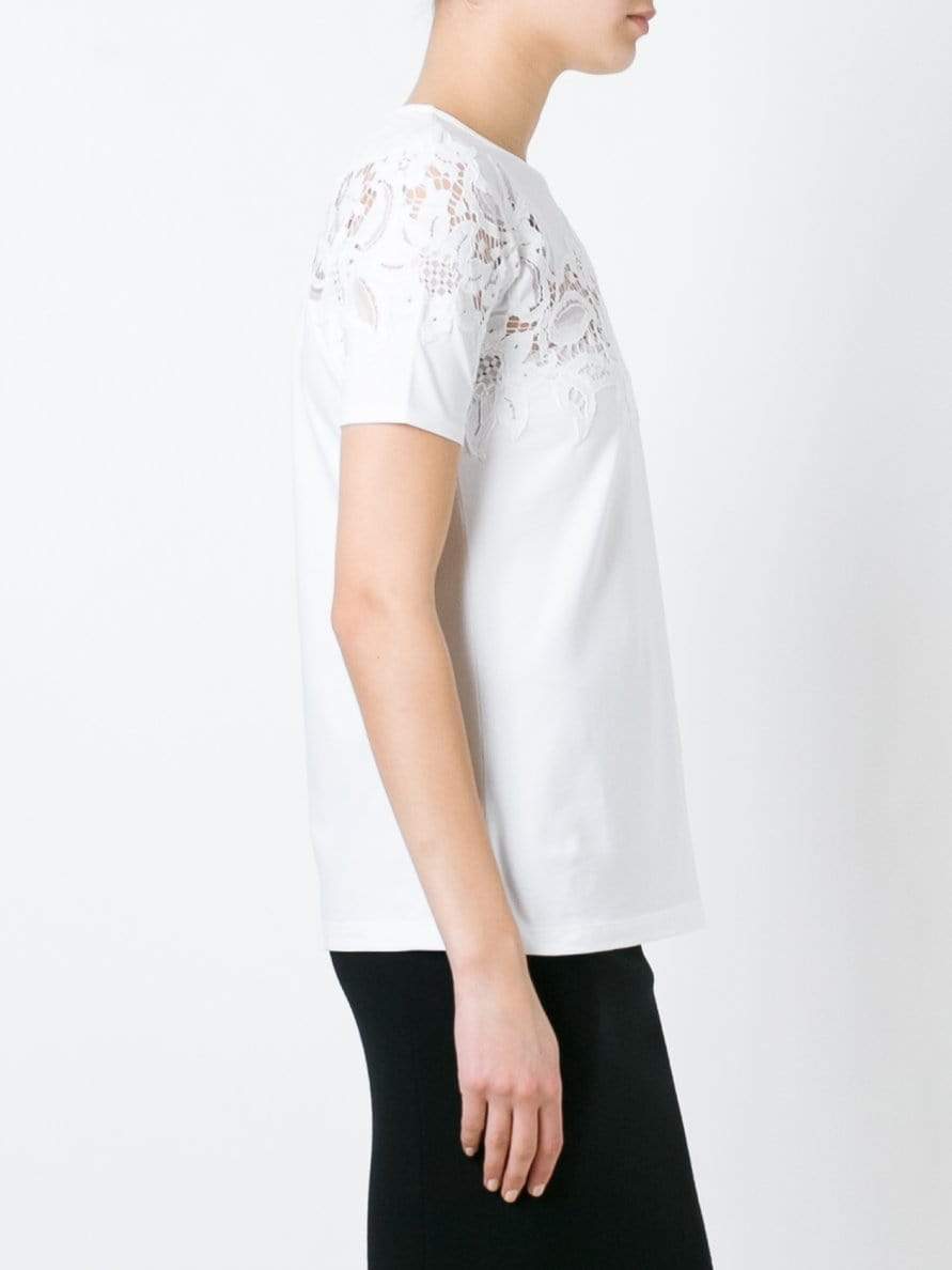 ERMANNO SCERVINO-Lace Inset T-Shirt-