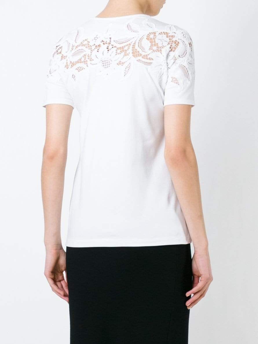 ERMANNO SCERVINO-Lace Inset T-Shirt-