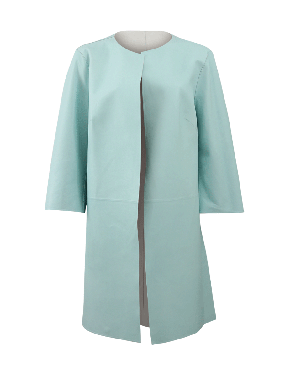 ESCADA-Larida Leather Reversible Coat-OFF WHITE