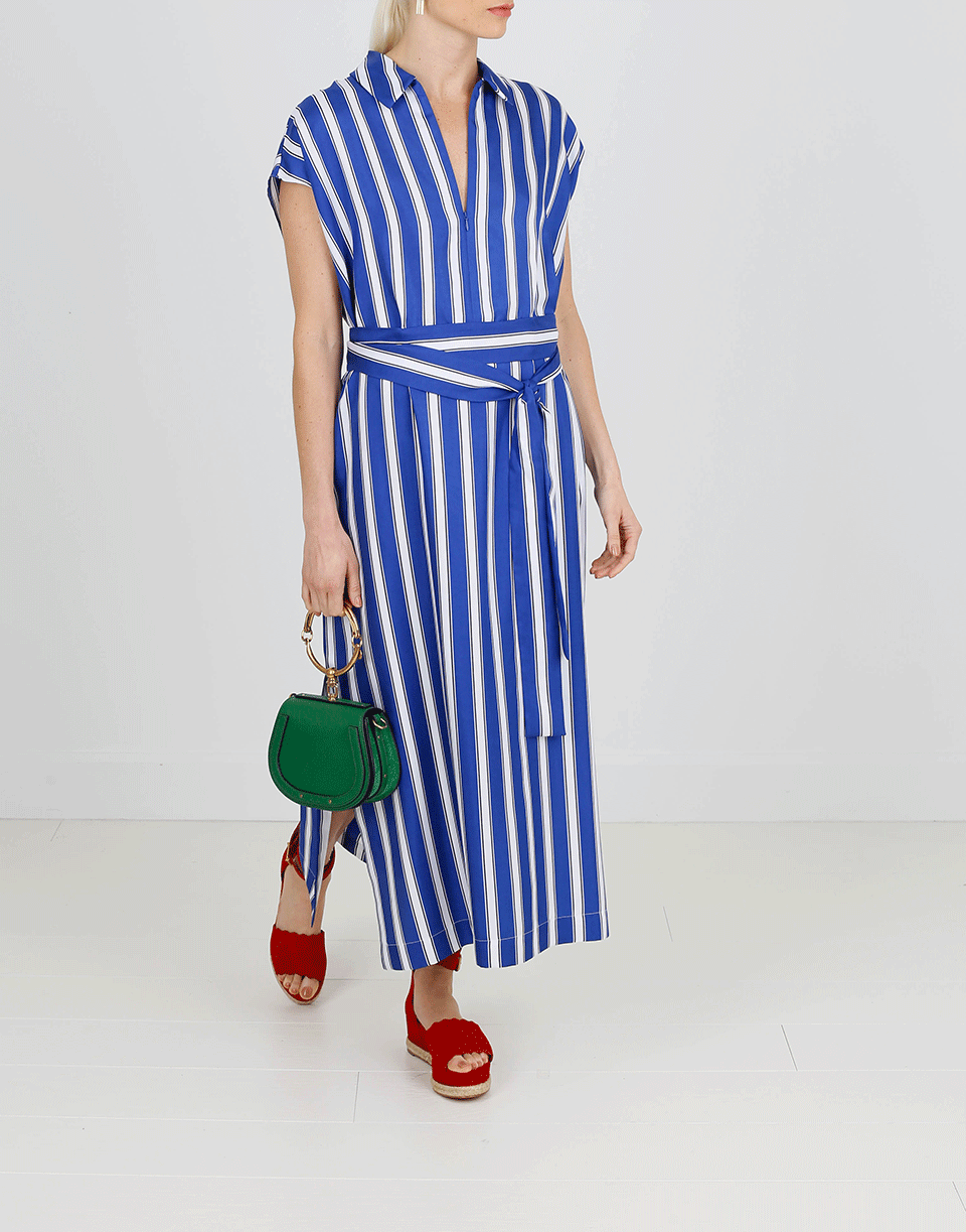 ESCADA-Dras Striped Shirt Dress-