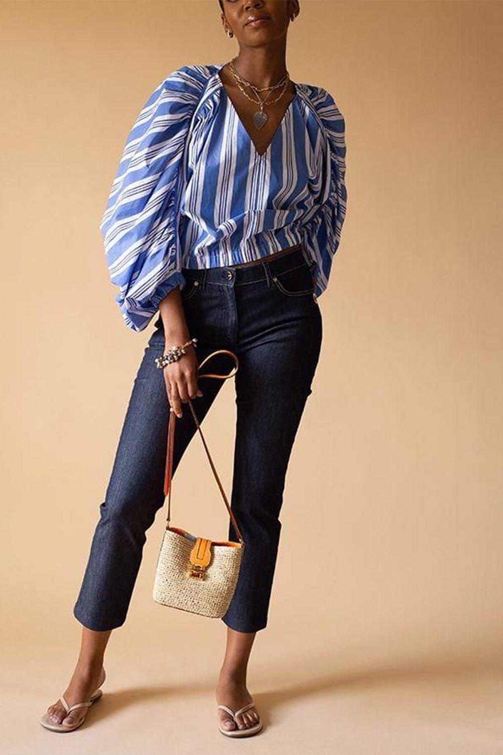ESCADA-Signature Denim Pant-BLUE